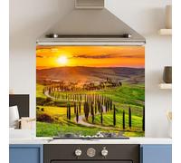 Premium 74.5 x 59.5cm Italian Field 6mm Glass Toughened Kitchen Splashback
