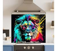 Premium 74.5 x 59.5cm Lion Glasses 6mm Glass Toughened Kitchen Splashback