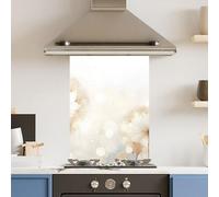 Premium 75 x 90cm Abstract Dandilion 6mm Glass Toughened Kitchen Splashback