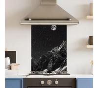 Premium 75 x 90cm Full Moon 6mm Glass Toughened Kitchen Splashback