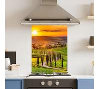 Premium 75 x 90cm Italian Field 6mm Glass Toughened Kitchen Splashback