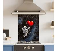 Premium 75 x 90cm Love Space 6mm Glass Toughened Kitchen Splashback