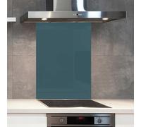 Premium 75 x 90cm Sea Holly 6mm Glass Toughened Kitchen Splashback