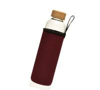 Premium 750ml Glass Water Bottle Feature Cover & Thermal Protections Insulated Top High Borosilicate