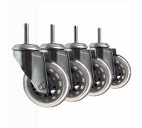 Premium 75mm Swivel Caster Wheels with M8/M10/M12 Threads Quiet Rubber Rollers 360° Rotation 4-Pack Heavy-Duty 130kg/287Lbs Load Capacity for Furniture & Workbench (M12 Size)