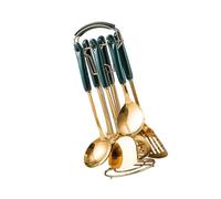 Premium 7pc Nonrust Steel Cooking Tools & Scratchproof Design for Home and Professional Use Easy Cleaning Nonrust Steel Utensils