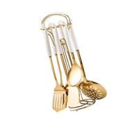 Premium 7pc Nonrust Steel Cooking Tools & Scratchproof Design for Home and Professional Use Easy Cleaning Nonrust Steel Utensils