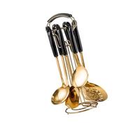 Premium 7pc Nonrust Steel Cooking Tools & Scratchproof Design for Home and Professional Use Easy Cleaning Nonrust Steel Utensils