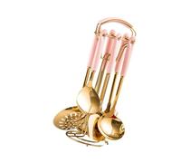 Premium 7pc Nonrust Steel Cooking Tools, & Scratchproof Design for Home and Professional Use Resistant Cooking Tool Set