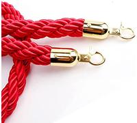 Premium 8.2ft Hemp Queue Barrier Rope with Gold Hooks, 2-Pack - Durable Crowd Control Solution for Red Carpet Events, Event Barriers & Stylish Queue Management