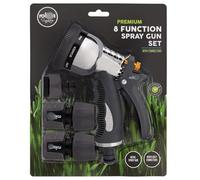 Premium 8-Function Spray Gun Set with Connectors - Water Your Garden with Ease and Enjoy The Premium Control That The Spray Gun Brings