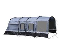 Premium 8-Person Camping Tent with Tunnel Design, 4 Large Windows, Dark Grey