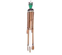 Premium 80 cm Wind Chime Wood Feng Shui Carved Coconut Frog Bamboo Cane