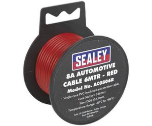Premium 8A Thick Wall Automotive Cable - 7M Red Pvc Insulated Single Core