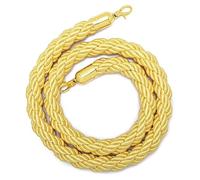 Premium 8ft Yellow Velvet Stanchion Rope with Polished Ends - Ideal for Cinema, Grand Openings, Hotel Events, Red Carpet Functions & Decorative Queue Management