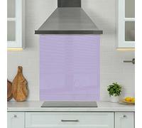 Premium 90 cm x 75 cm Purple Glass 6mm Kitchen Splashback Heat Resistant Toughened Polished Edges - Back Splash Back Coloured Hob Painted Tempered Splashback