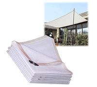 Premium 90% UV Resistant White e Cloth - Mesh Tarp with Grommets for Garden Pera Greenhouse Plants - Available in 2x4m 3x6m 4x5m 6x10m 8x12m (Size: 5mx8m)