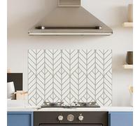 Premium 90 x 60cm Leaf Arrows 6mm Glass Toughened Kitchen Splashback