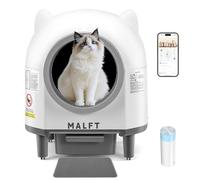 Premium 90L Automatic Cat Litter Box - Self-Cleaning Litter Box, APP Remote Control, Odor-Free Cleaning, Pinch-Proof Design, Ideal for Multi-Cat Homes (Mat + Waste Bags Included)