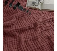 Premium 99.9% Cotton Muslin Baby Blanket & Nursing Set - Soft Gauze Musy Squares for Boys & Girls with 2 Bonus Towels (Red B, 200x230CM)