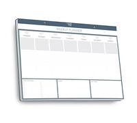 Premium A3 Weekly Planner Desk Pad, Faux Leather Backed, Undated 52 Sheets