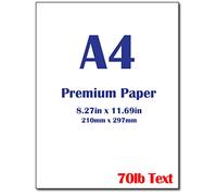 Premium A4 (8.3"x 11.7") Printer Paper - 28lb Bond / 70lb Text (105 gsm) Bright White Paper (40 Sheets)