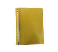 Premium A4 Report File Folder with Metal Clip and Transparent Front Cover - Durable Plastic Files in for School, Office, Assignments, Projects, and Presentations - (Yellow, Set of 10)
