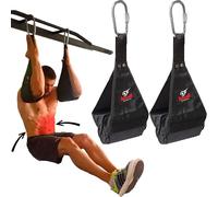 Premium Ab Slings Straps - Rip-Resistant Heavy Duty Pair for Pull Up Bar Hanging Leg Raiser Fitness with Big D-ring Steel Quick Connectors, Superb Arm Padding for Abdominal Training Workout Equipment