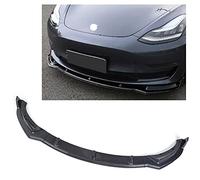 Premium ABS Front Bumper Lip Auto Chin Spoiler for Tesla Model 3 2021, Front Splitter Trim Protection Spoiler, Carbon Fiber/Black