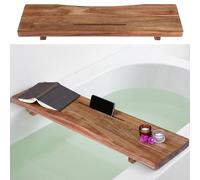 Premium Acacia Wood Bathtub Tray Caddy with Adjustable Legs, Minimalistic Design Bath Tray for Tub, Bathtub Accessories, Fit Standard and Against Wall Bath Tubs, Gift Idea for Women