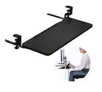 Premium Adjustable Clamp-On Keyboard Tray - Under Desk Slide-Out Platform for Home Office & School - Ergonomic Keyboard Holder for Space-Saving and Comfort