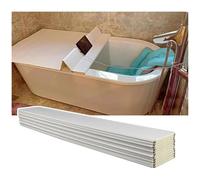 Premium Adjustable Foldable Bath Tray PVC Bathtub with 0.6cm Flat Cover White (80x138x0.6cm) - Perfect for Relaxing Spa Experience