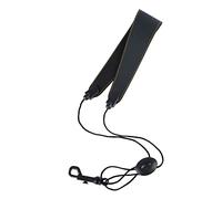 Premium Adjustable Length Leather Saxophone Strap with Metal Hook, Compatible with Alto Tenor Baritone Soprano Sax, Comfortable Padding for Neck and Shoulders