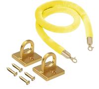 Premium Adjustable Velvet Stanchion Rope Barriers with 2 Wall Hooks, 3.3-13ft - Ideal for Queue Management, Event Planning & Elegant Red Carpet Displays!