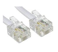 Premium ADSL/Fibre Broadband Cable - Premium Quality/Gold Plated Contact Pins/High Speed/Router or Modem to RJ11 Phone Socket or Microfilter for use with ADSL/FTTC/Fibre (30m, White)