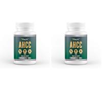Premium AHCC Capsules - Active Hexose Correlated Compound 1000mg per Serving - 60 Capsules, 1 Month Supply - Immune Support & Liver Health Supplement (Pack of 2)