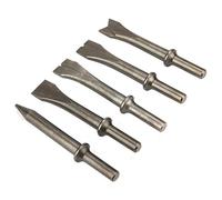 Premium Air Hammer Meißel Set High Hardness Pneumatic Hammer Bit for 150/190/250 Lufthammer, Suitable for Hardware Cutting and Holes, 5PCs Set