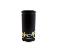 Premium Airtight Tea Tin - 6.5×12.5cm Stainless Steel Tea Caddy with Elegant Floral Design - Vintage Loose Leaf Tea Storage Canister for Kitchen & Home