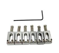 Premium Alloy Guitar Bridge Saddles: Design, Stable Tension & Quick Installation Electric Guitar Bridge Quick Installation Guitar Parts Alloy Guitar High Humidity Resistance Professional Musician Gear