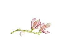 Premium Alloy Magnolia Blossom Pin Elegant Detailing For Attaching To Scarves Shawls Formal Attire Long Lasting Shines Multi Purpose Magnolia Flower Brooch