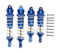 Premium Aluminium Alloy RC Shock Absorbers Front & Rear for 110 Slash Stampede Rustler - Durable Spring Damper Set (Blue)