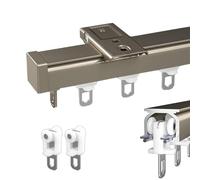 Premium Aluminium Curtain Rail Adjustable Wall Mounted Curtain Rods & Tracks for & Partitions Available in 50 500 cm Elegant Gold Finish 80 cm (2.6 ft)