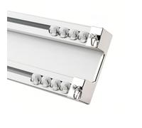 Premium Aluminium Double Curtain Rail Set - 13.1FT/400CM Ceiling Track for Curtains, Room Dividers, and Drapes - Sleek White Finish, Easy Installation