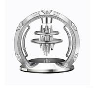 Premium Aluminum Alloy Material, Solar Powered Rotation Add a Touch of Elegance to Your For Car with this Creative For Car Air Freshener (Silver)