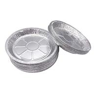 Premium Aluminum Foil Pudding Dishes Flan Pie Pans 50pcs/Set. Disposable Tin Plates for Pies Tart Quiche (⌀ 9" inch (50pcs))