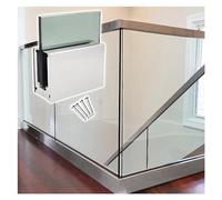 Premium Aluminum Glass Pool Fence Spigot Railing Post Clamp for Indoor/Outdoor Decks - Silver 5M/197 Inch - Balustrade for Commercial & Residential Use