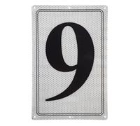 Premium Aluminum Number Sign 9-12" X 8" Parking Spot Reflective Number Signs, Large Metal Number Sign for Office,Floor, Dock, Court, Aisle, Field and Outdoor Use, Weather-Resistant, Waterproof, High