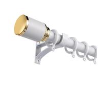 Premium Aluminum Roman Curtain Rod Set, 3.1m (10.2ft), Wall-Mounted Drapery Hardware for Living Room & Bedroom, & Stylish, White Finish, Versatile Design