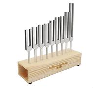 Premium Aluminum Tuning Fork with Beech Wood Handle, Portable Sound Tool for Meditation Stress Relief Energy Balancing Cognitive Musical Instrument