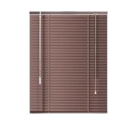 Premium Aluminum Venetian Blinds - Brown Privacy Blackout Horizontal Window Blind 25mm Metal Slats Waterproof Light Control Cum Size (115cm x 290cm) for Home & Office.